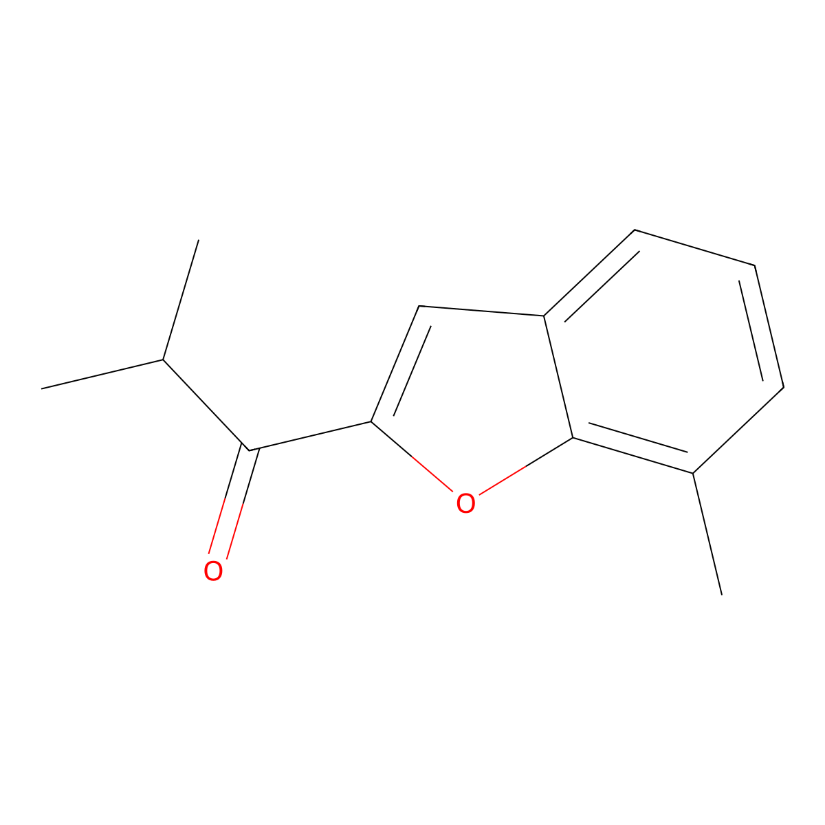 2-Methyl-1-(7-methyl-1-benzofuran-2-yl)propan-1-one molecular structure, CAS 1478719-70-8