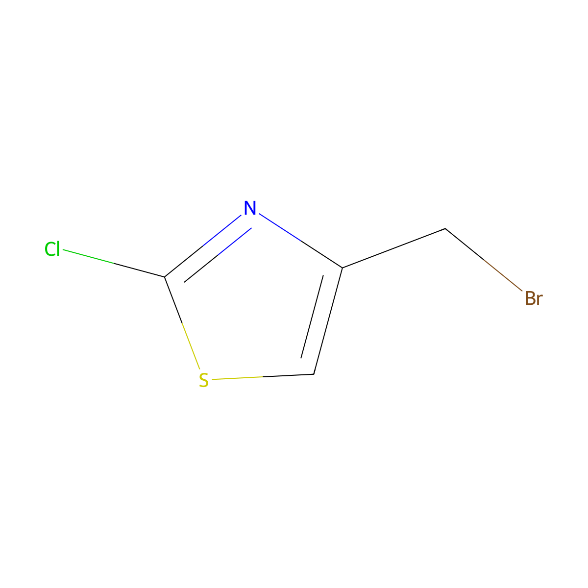 4-(Bromomethyl)-2-chloro-1,3-thiazole molecular structure, CAS 1478722-32-5