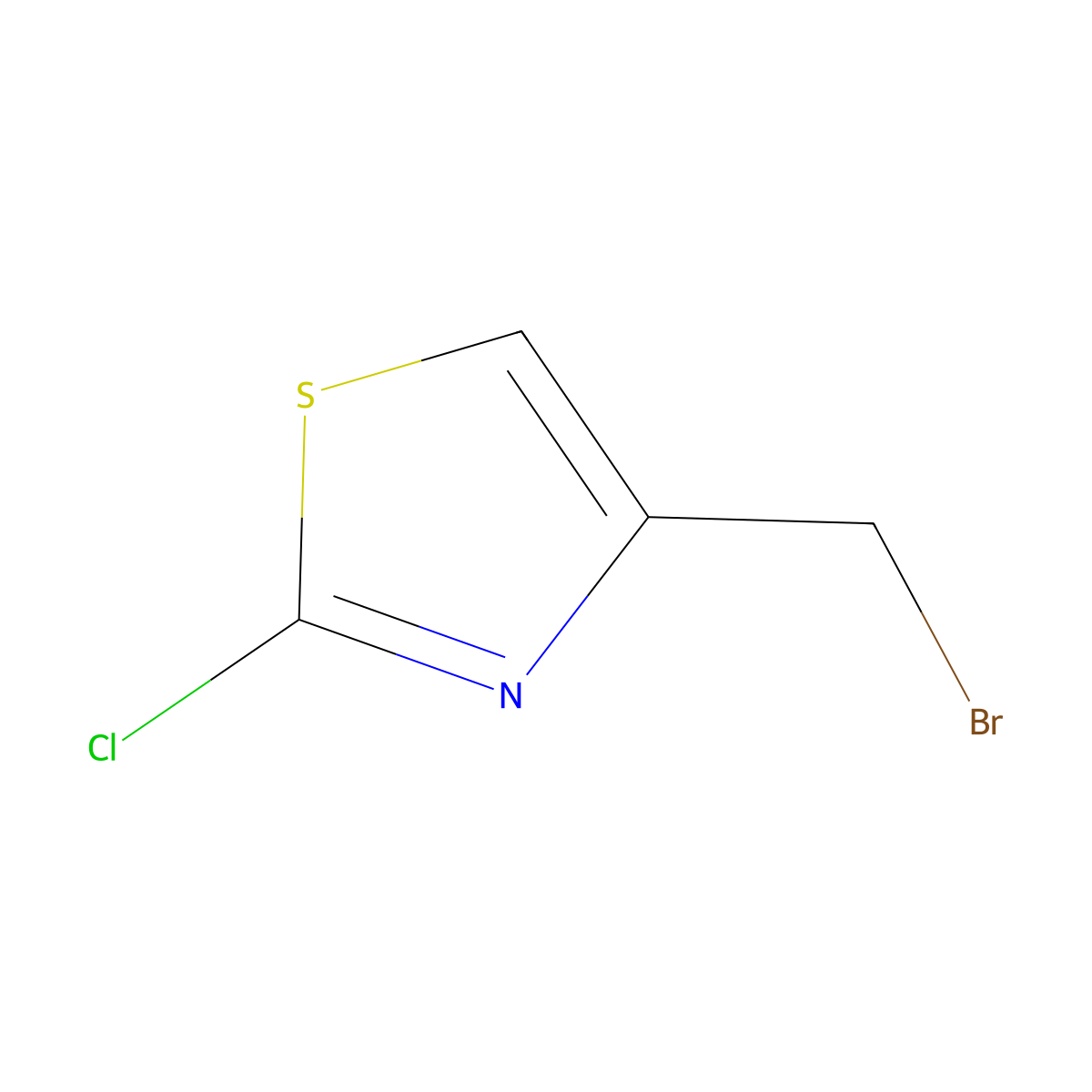 4-(Bromomethyl)-2-chloro-1,3-thiazole molecular structure, CAS 1478722-32-5
