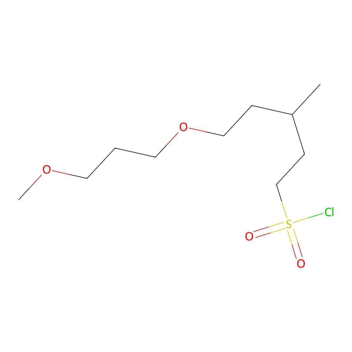 5-(3-Methoxypropoxy)-3-methylpentane-1-sulfonyl chloride molecular structure, CAS 1478734-21-2