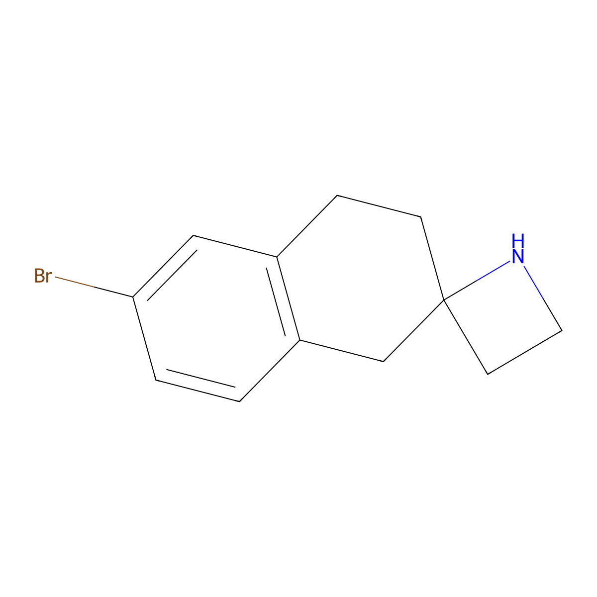 6'-Bromo-3',4'-dihydro-1'h-spiro[azetidine-2,2'-naphthalene] molecular structure, CAS 1478735-16-8