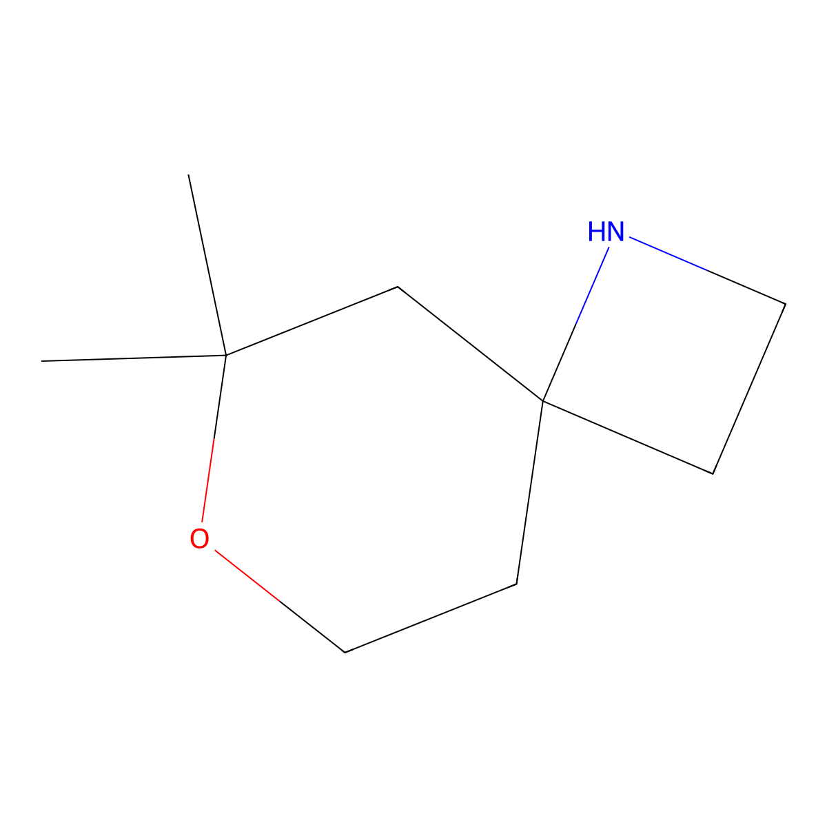 6,6-Dimethyl-7-oxa-1-azaspiro[3.5]nonane molecular structure, CAS 1478748-54-7