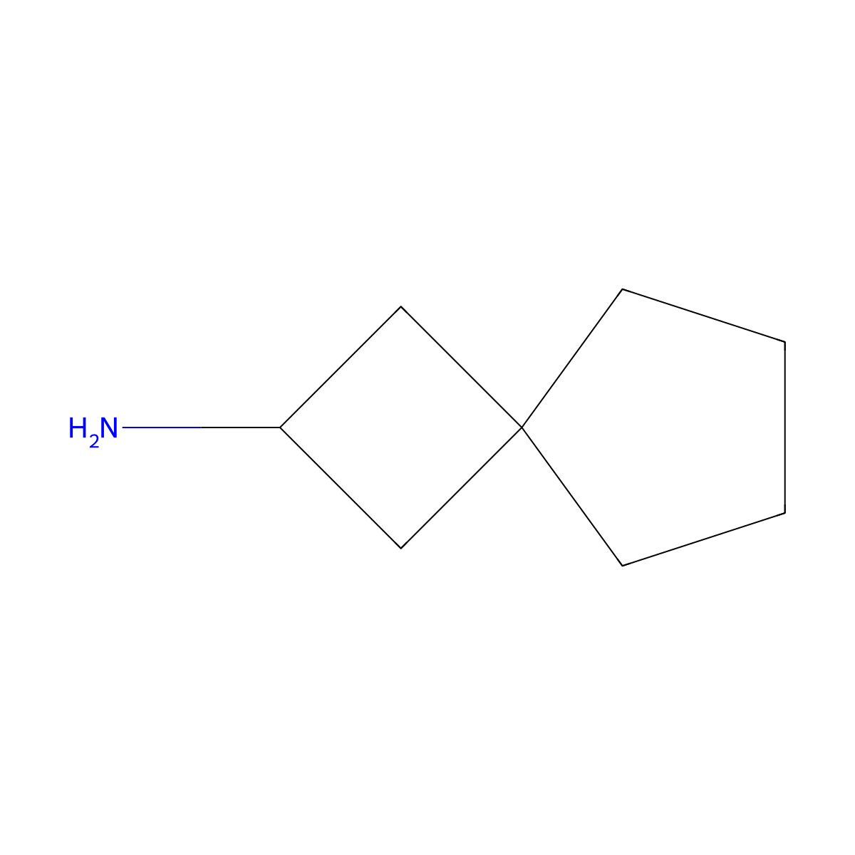 Spiro[3.4]octan-2-amine molecular structure, CAS 1478750-83-2