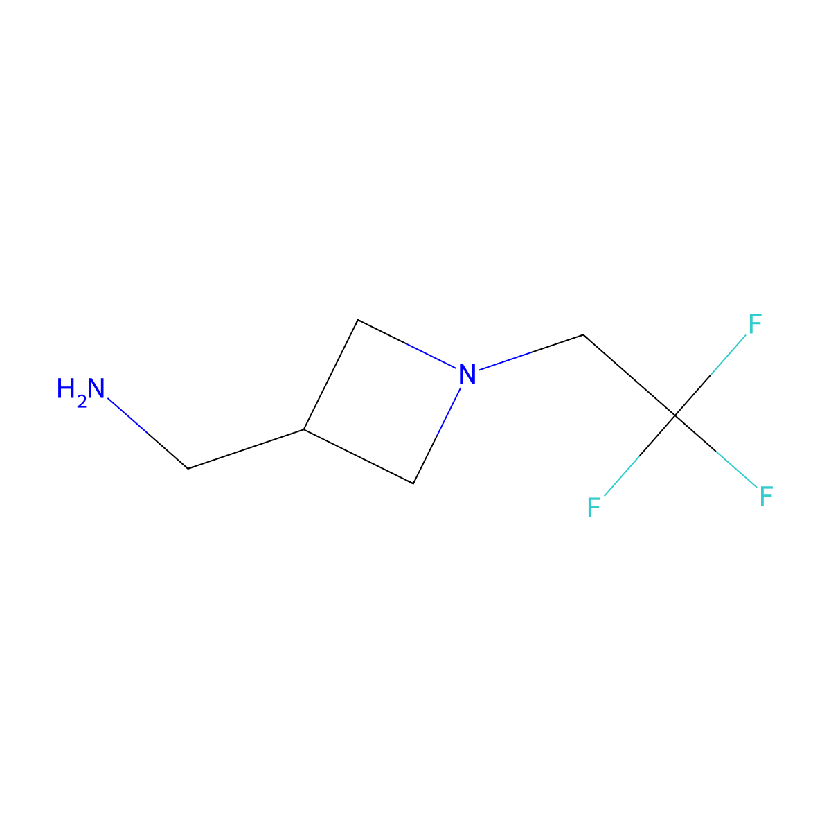 1-[1-(2,2,2-Trifluoroethyl)azetidin-3-yl]methanamine molecular structure, CAS 1478757-66-2