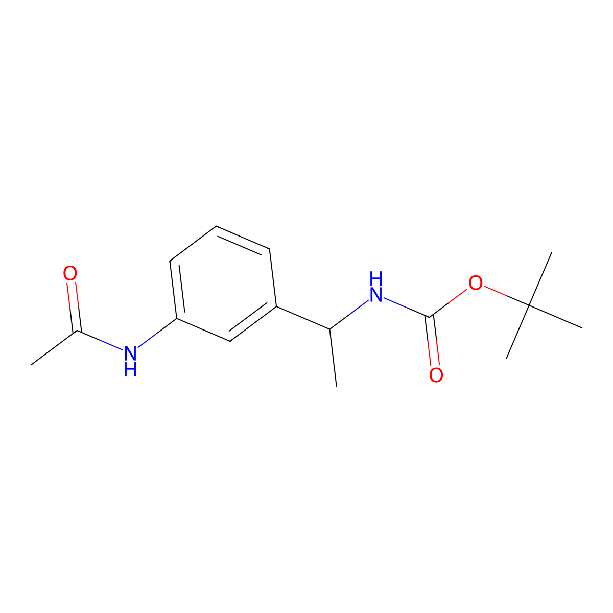 tert-butyl N-[1-(3-acetamidophenyl)ethyl]carbamate molecular structure, CAS 1478761-67-9