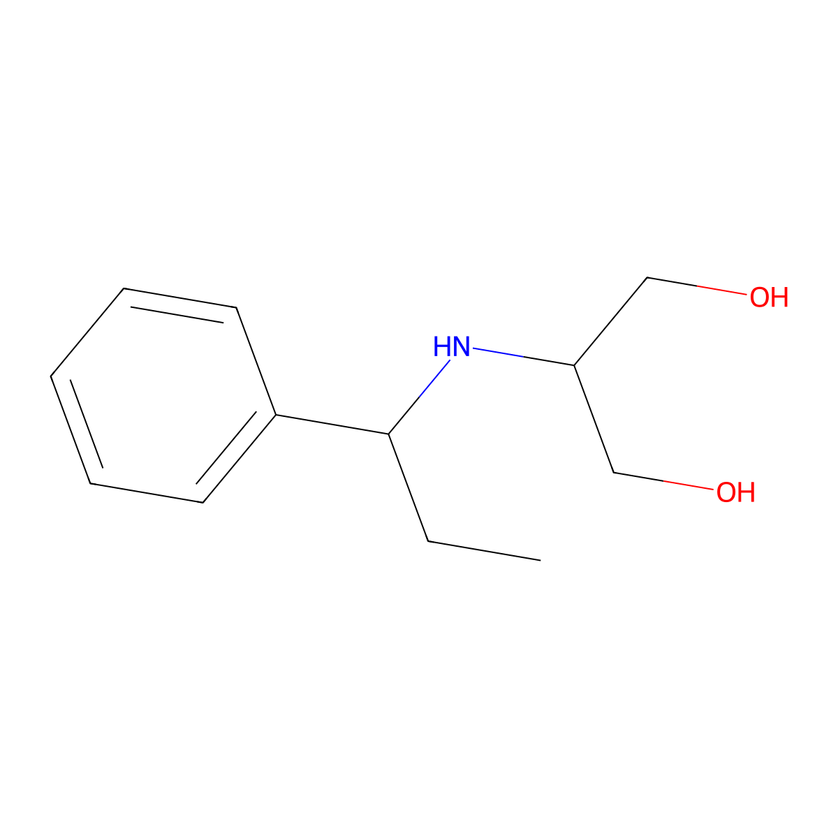 2-[(1-Phenylpropyl)amino]propane-1,3-diol molecular structure, CAS 1478762-15-0