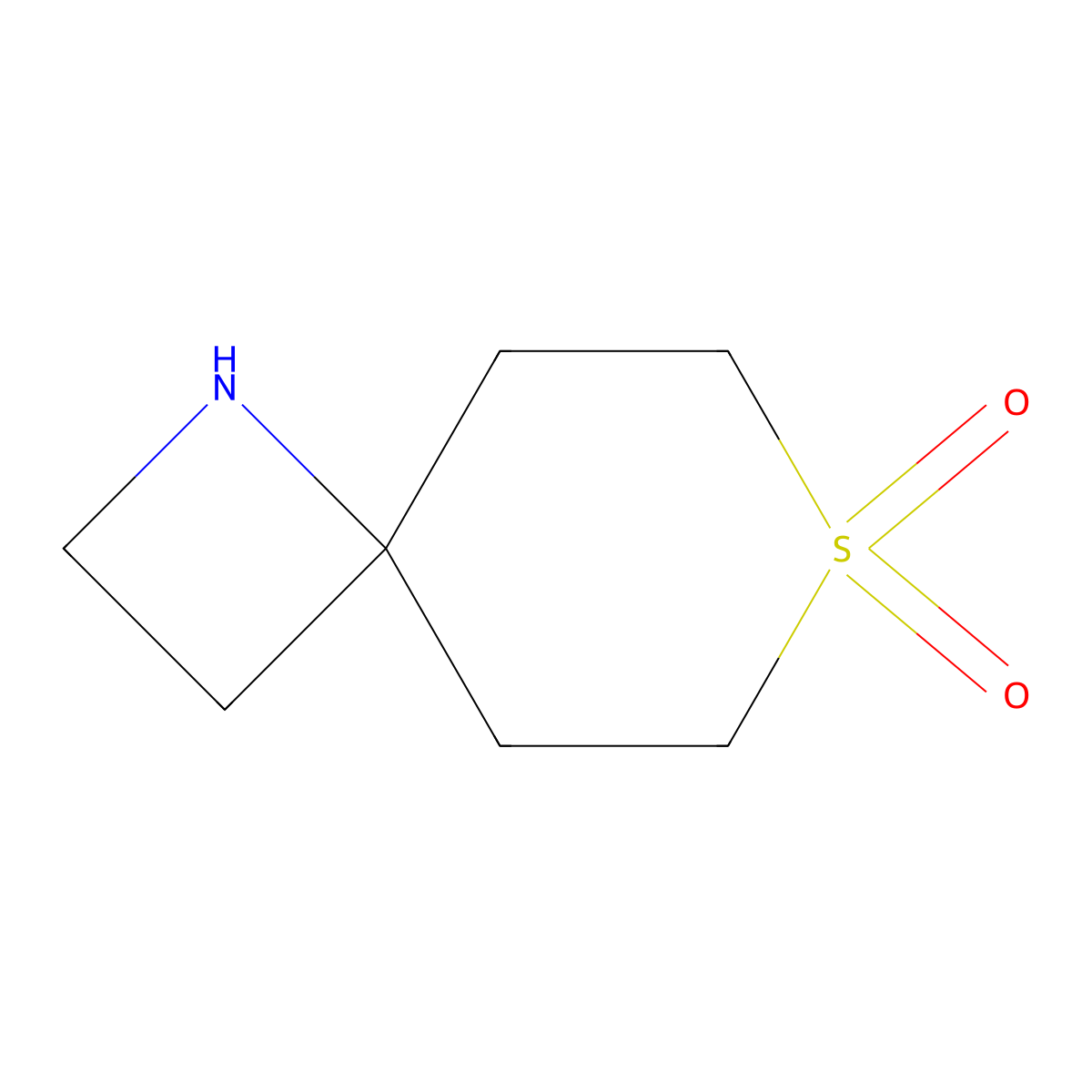 7-Thia-1-azaspiro[3.5]nonane 7,7-dioxide molecular structure, CAS 1478763-82-4