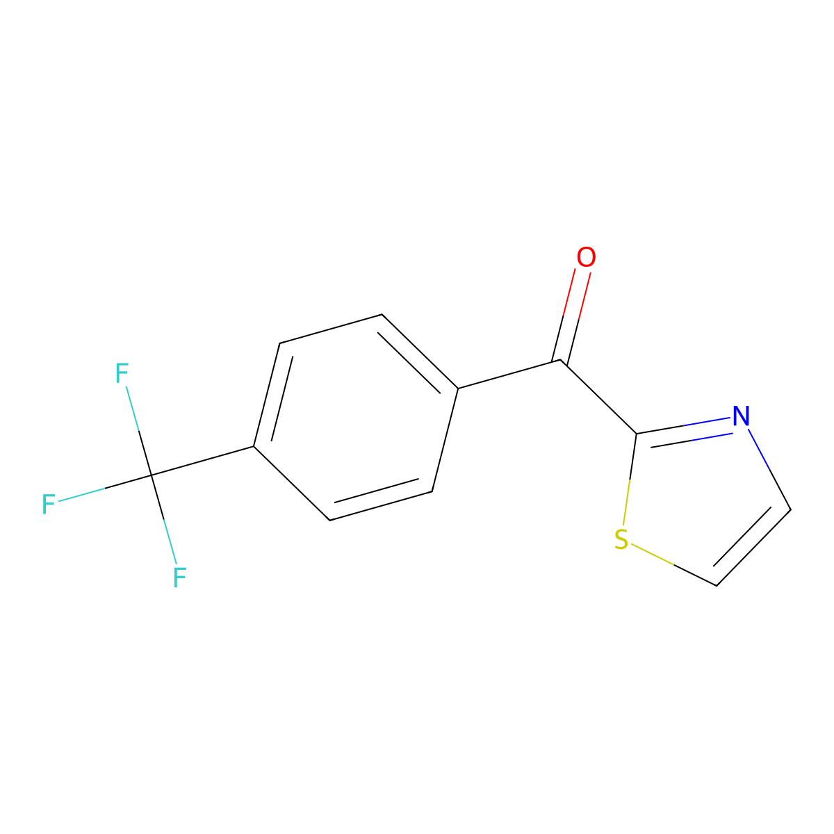2-(4-Trifluoromethylbenzoyl)thiazole molecular structure, CAS 147878-71-5