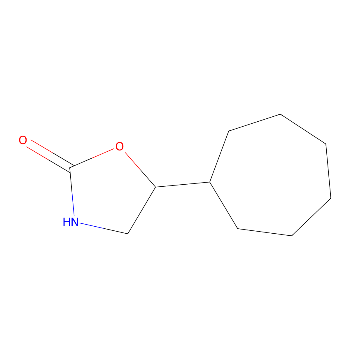 5-Cycloheptyl-1,3-oxazolidin-2-one molecular structure, CAS 1478781-98-4