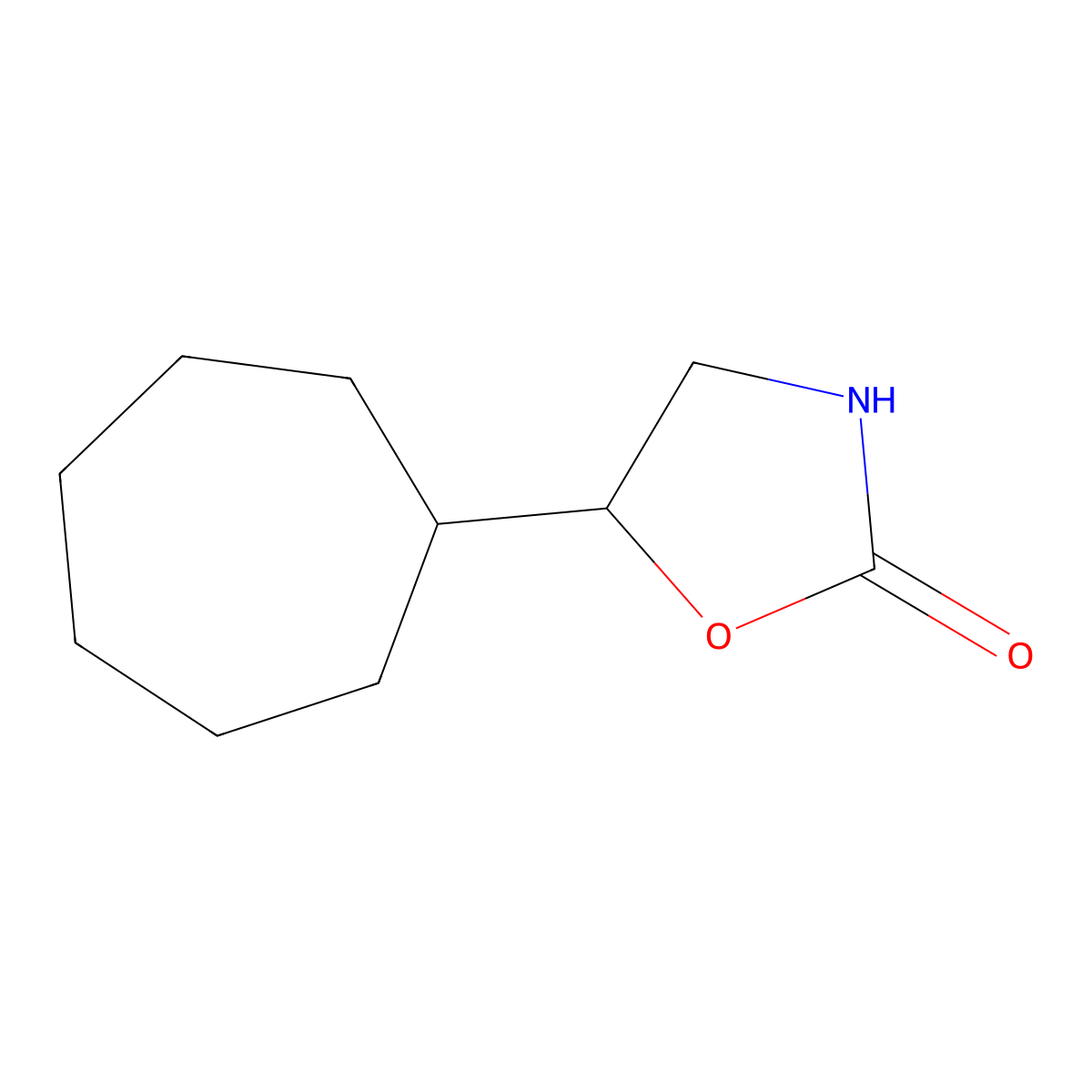 5-Cycloheptyl-1,3-oxazolidin-2-one molecular structure, CAS 1478781-98-4