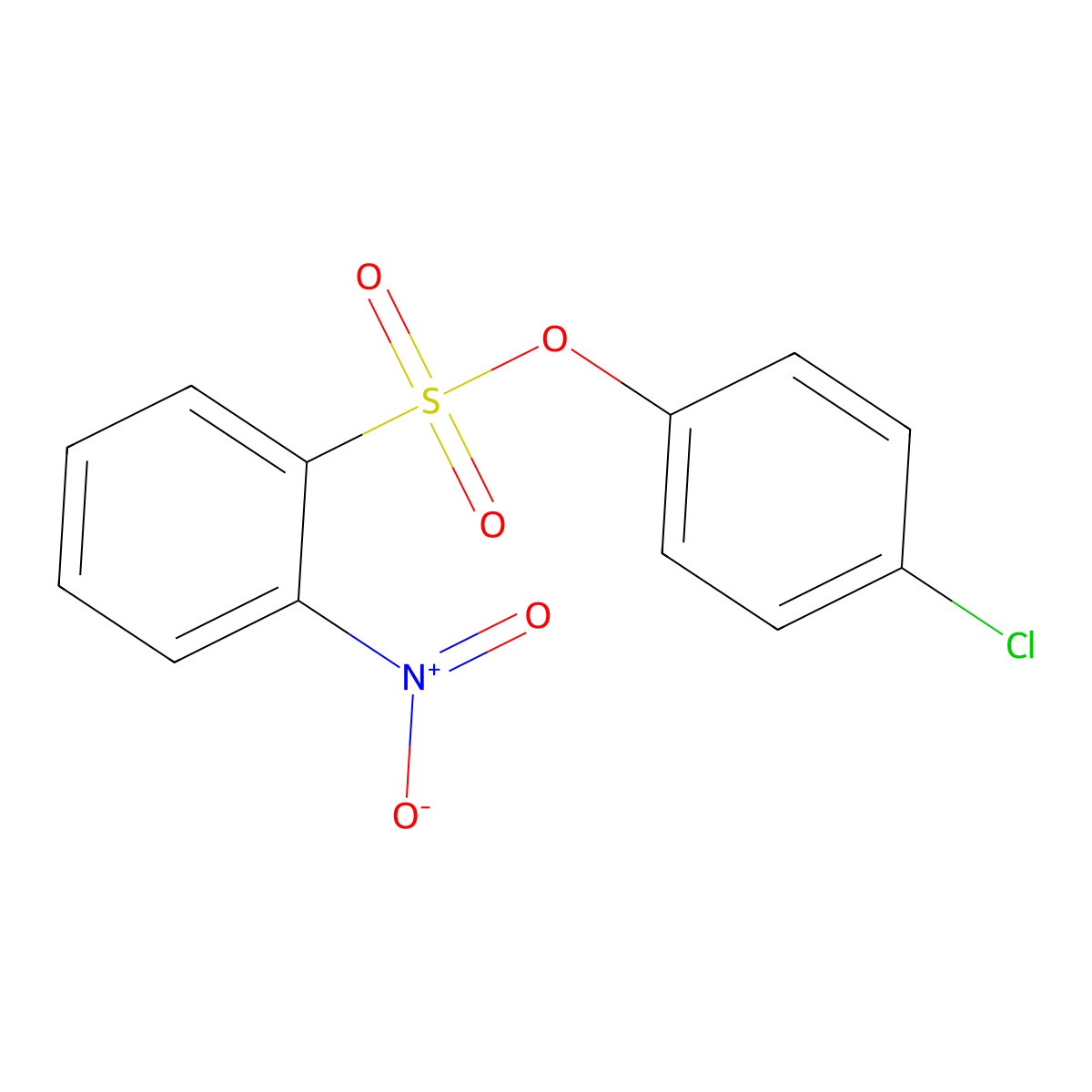 4-Chlorophenyl 2-nitrobenzenesulfonate molecular structure, CAS 147879-79-6