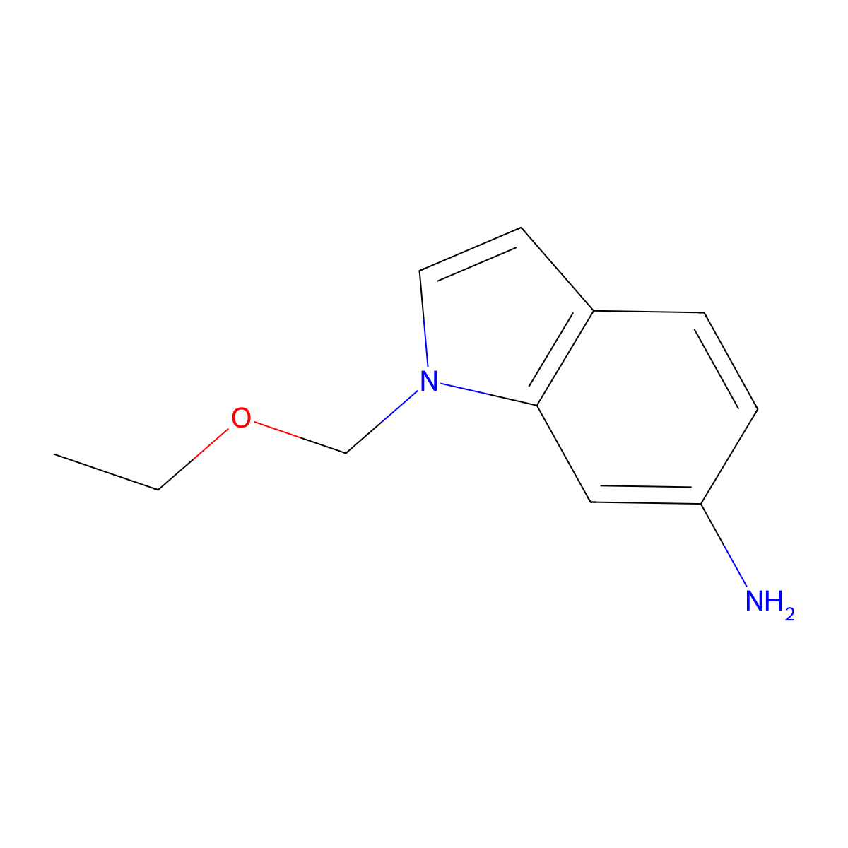1-(ethoxymethyl)-1H-indol-6-amine molecular structure, CAS 1478797-74-8