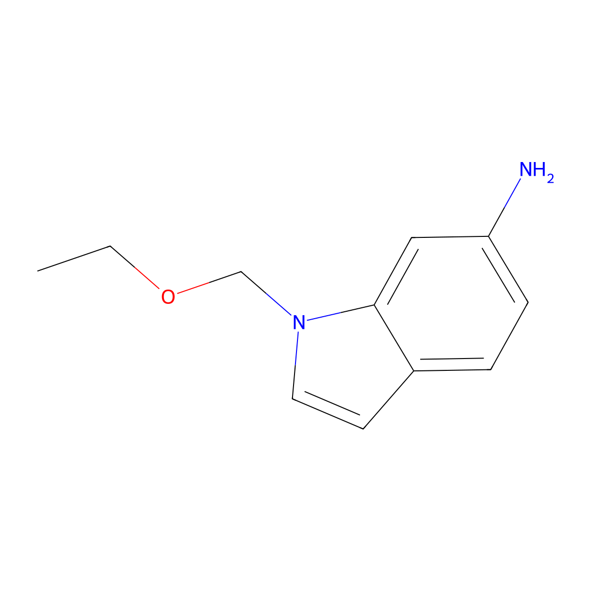 1-(ethoxymethyl)-1H-indol-6-amine molecular structure, CAS 1478797-74-8