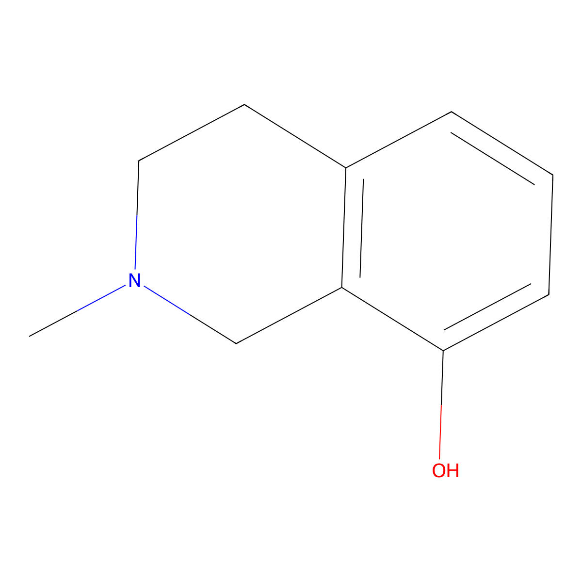 2-Methyl-1,2,3,4-tetrahydroisoquinolin-8-ol molecular structure, CAS 14788-32-0