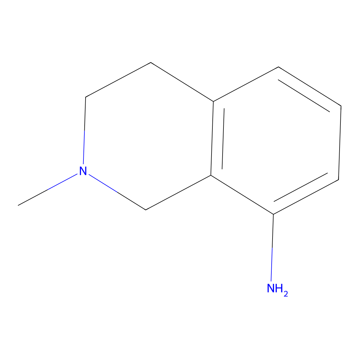 2-Methyl-1,2,3,4-tetrahydroisoquinolin-8-amine molecular structure, CAS 14788-34-2