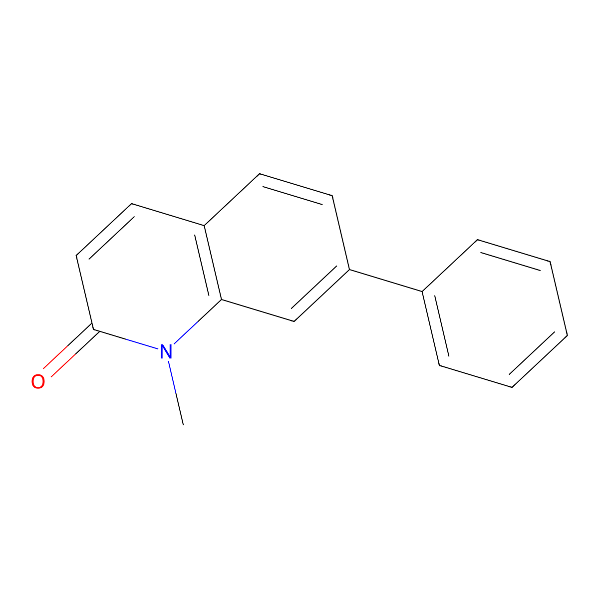 1-Methyl-7-phenylquinolin-2(1H)-one molecular structure, CAS 14788-54-6