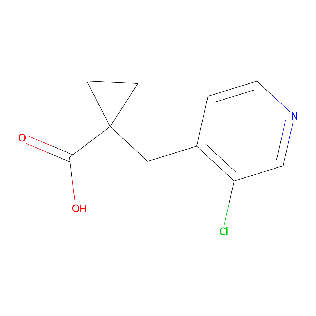 1-((3-Chloropyridin-4-yl)methyl)cyclopropane-1-carboxylic acid molecular structure, CAS 1478806-18-6