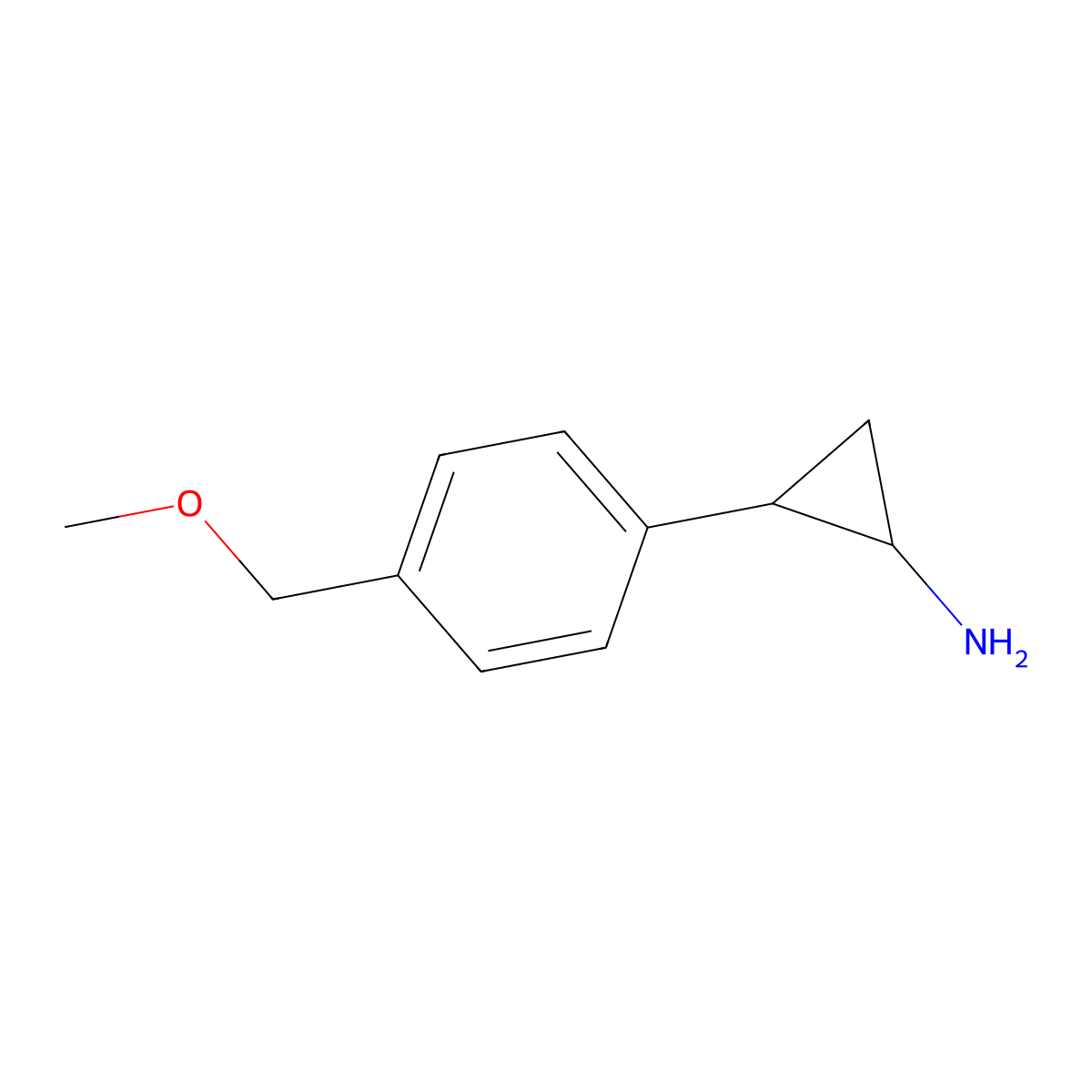 2-(4-(Methoxymethyl)phenyl)cyclopropan-1-amine molecular structure, CAS 1478807-39-4