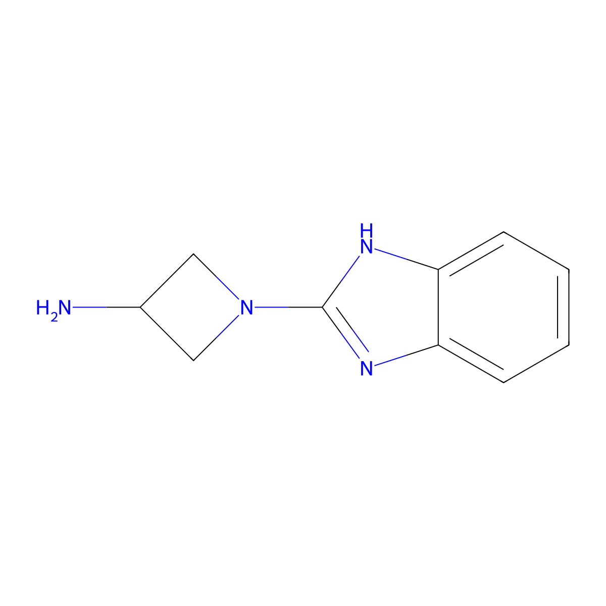 1-(1H-1,3-Benzodiazol-2-yl)azetidin-3-amine molecular structure, CAS 1478808-88-6