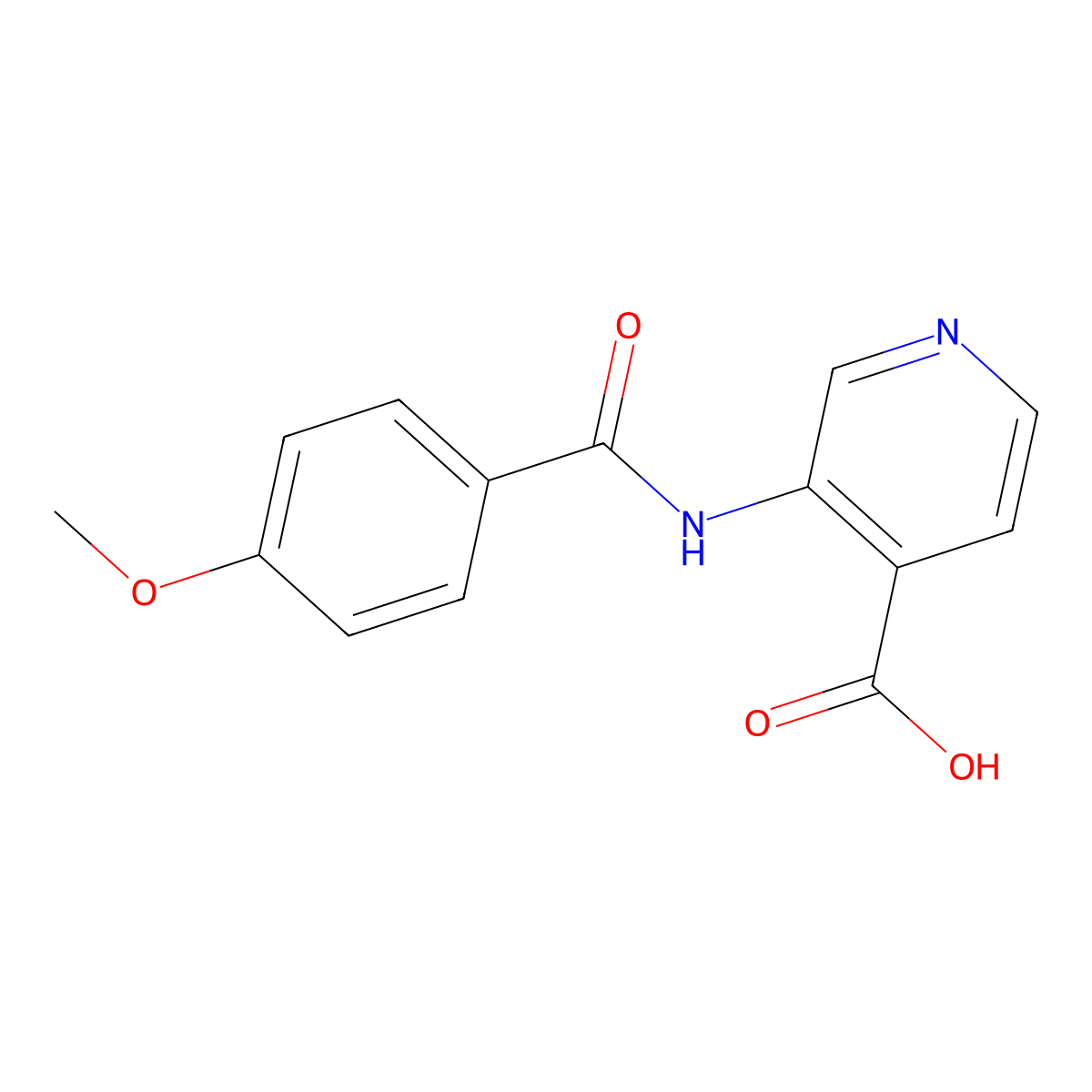 3-(4-Methoxybenzamido)isonicotinic acid molecular structure, CAS 1478831-20-7