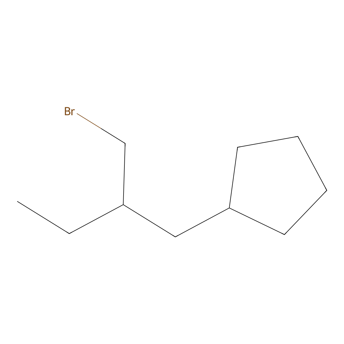 [2-(Bromomethyl)butyl]cyclopentane molecular structure, CAS 1478836-87-1