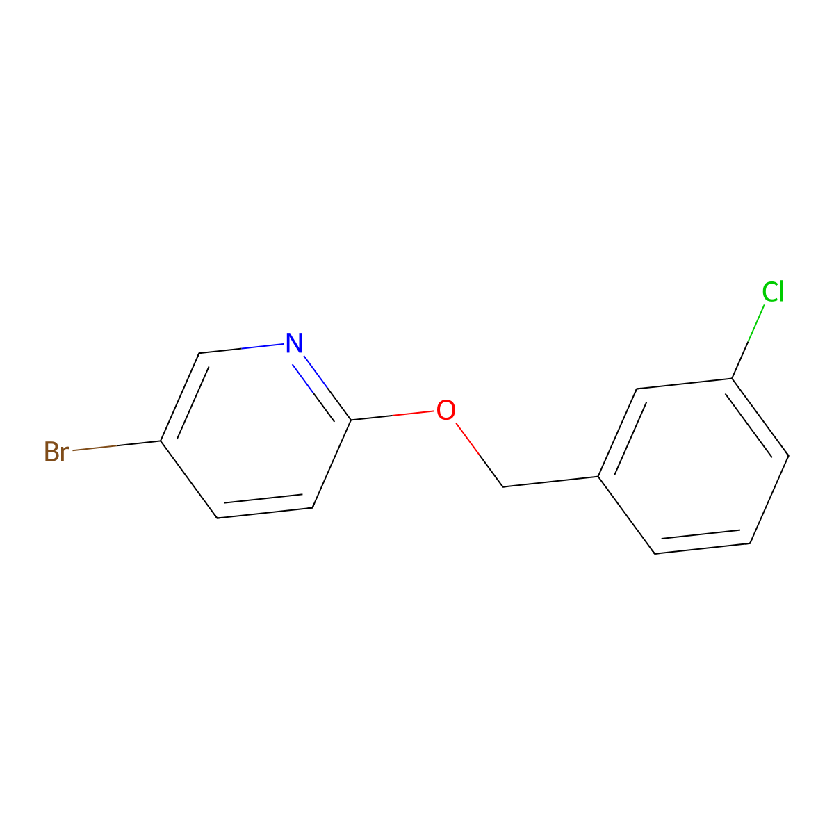 5-Bromo-2-[(3-chlorophenyl)methoxy]pyridine molecular structure, CAS 1478840-70-8