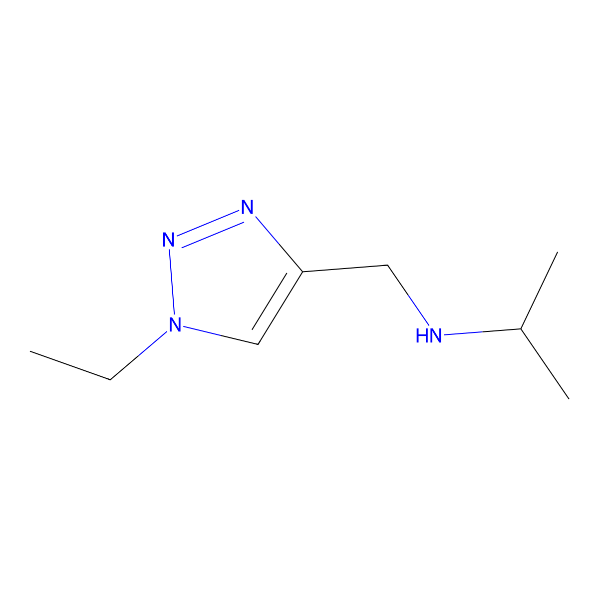 n-((1-Ethyl-1h-1,2,3-triazol-4-yl)methyl)propan-2-amine molecular structure, CAS 1478848-44-0