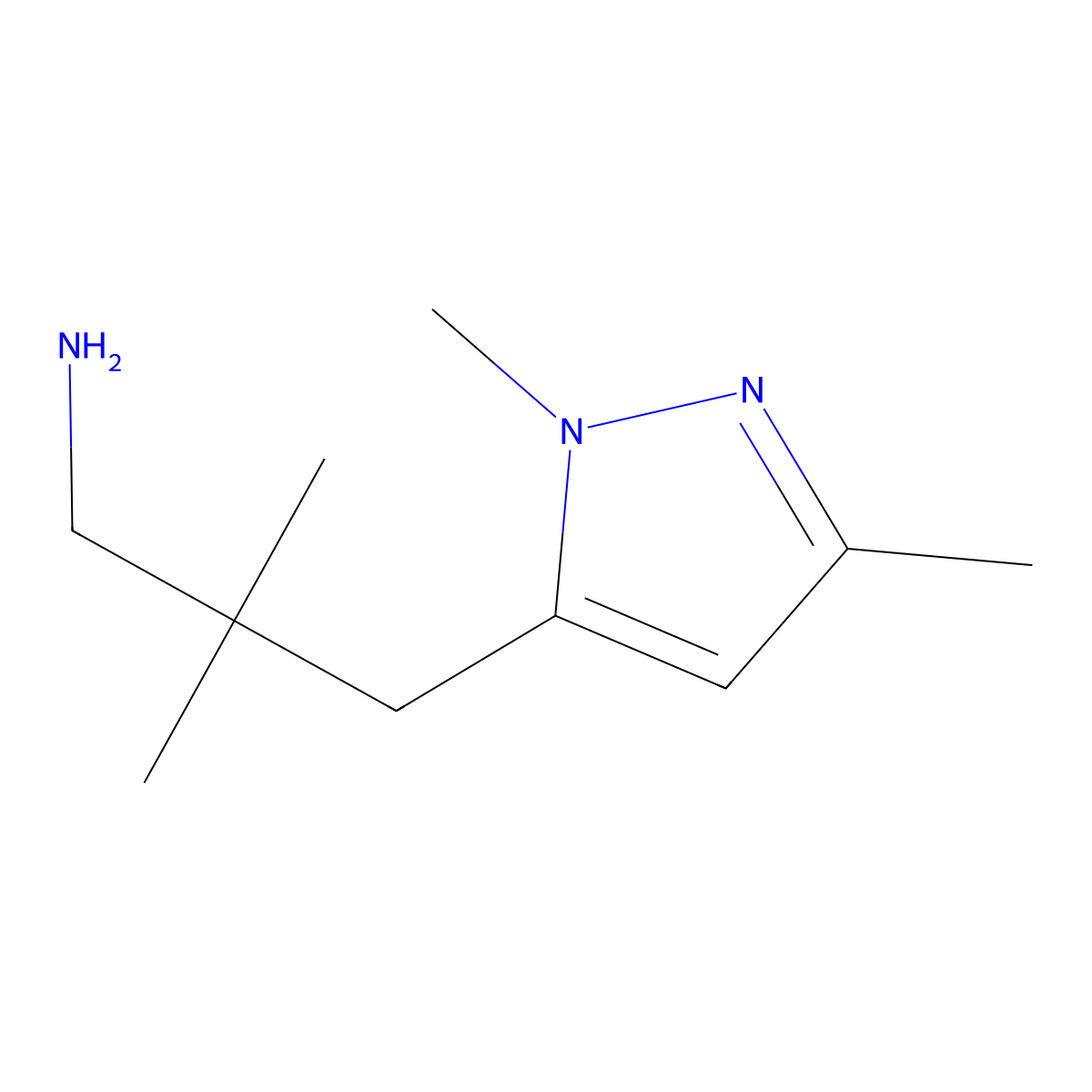 3-(1,3-Dimethyl-1h-pyrazol-5-yl)-2,2-dimethylpropan-1-amine molecular structure, CAS 1478848-71-3