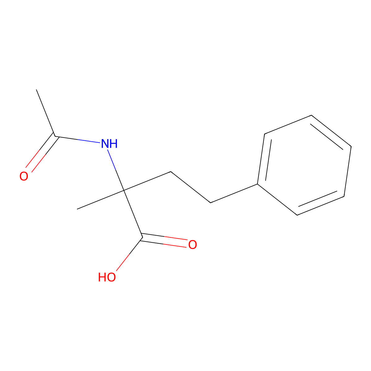 2-Acetamido-2-methyl-4-phenylbutanoic acid molecular structure, CAS 1478864-41-3