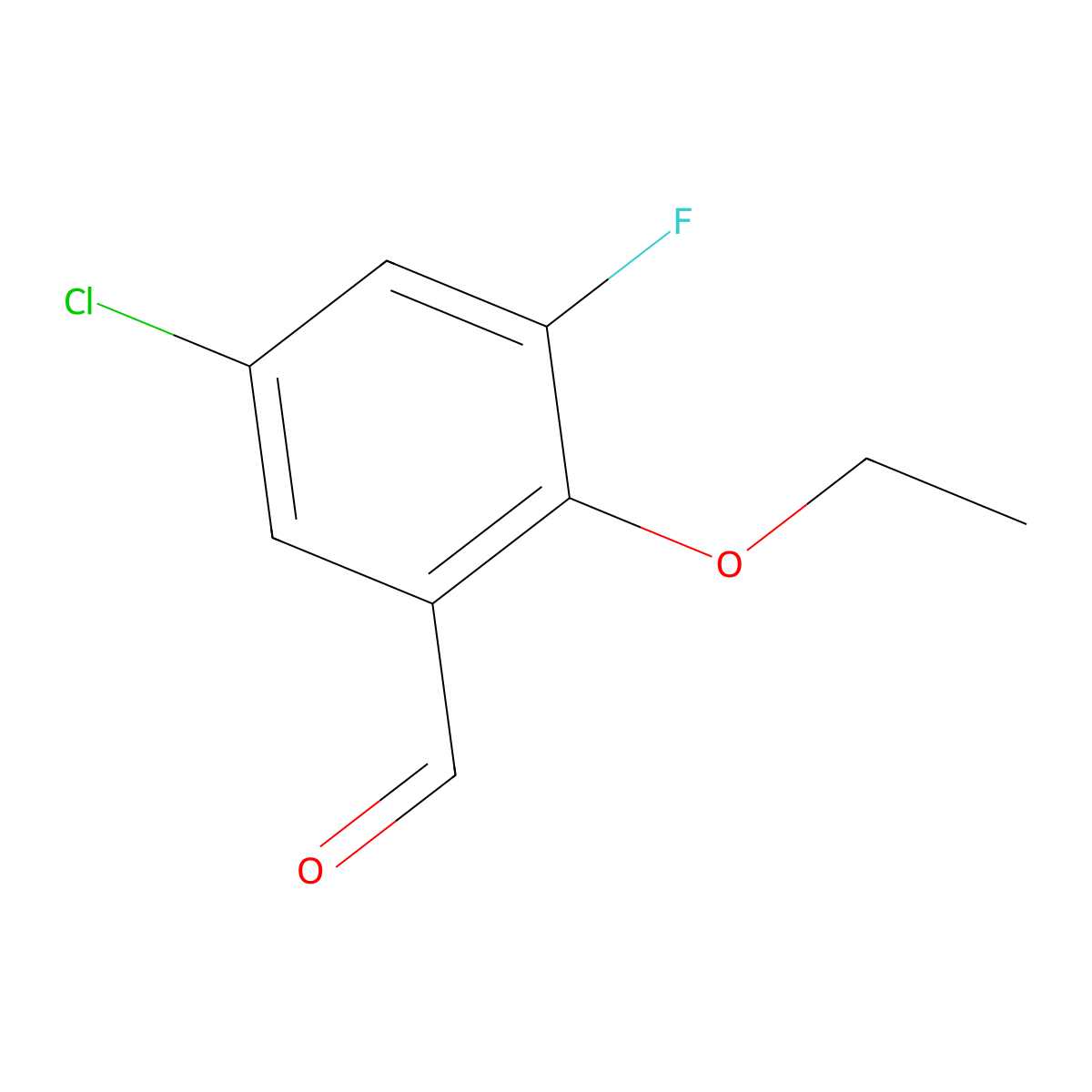 5-Chloro-2-ethoxy-3-fluorobenzaldehyde molecular structure, CAS 1478877-27-8
