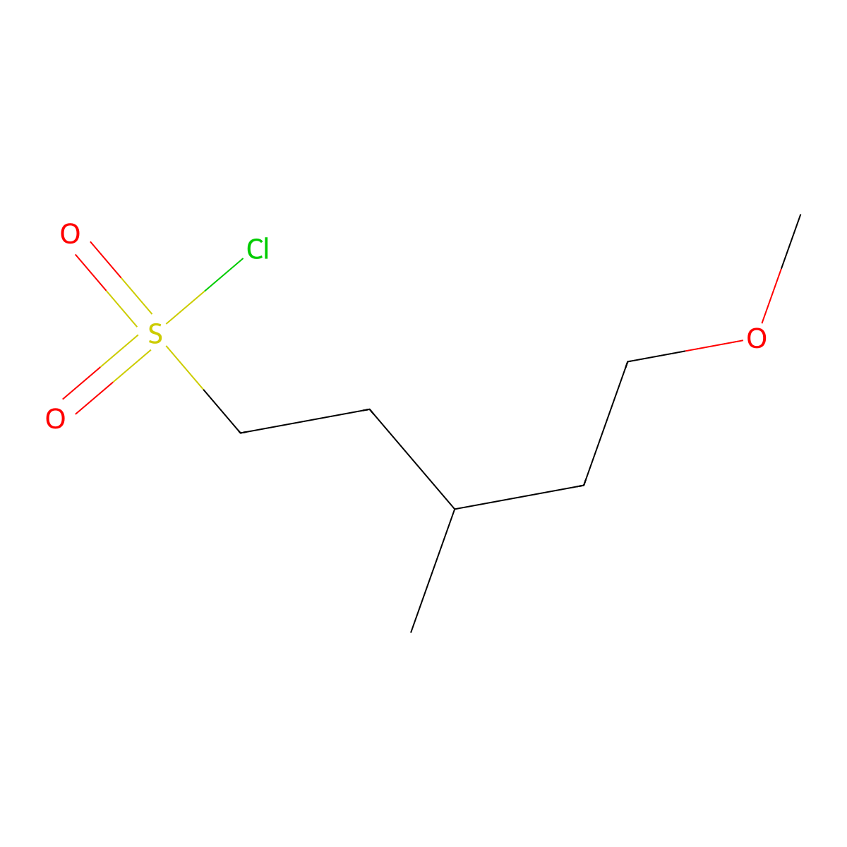 5-Methoxy-3-methylpentane-1-sulfonyl chloride molecular structure, CAS 1478897-18-5