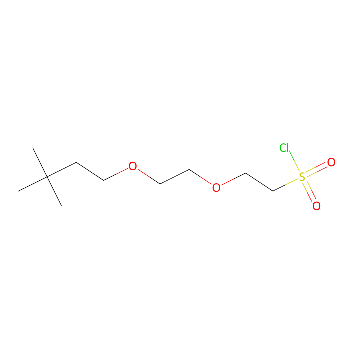 2-(2-(3,3-Dimethylbutoxy)ethoxy)ethane-1-sulfonyl chloride molecular structure, CAS 1478897-69-6