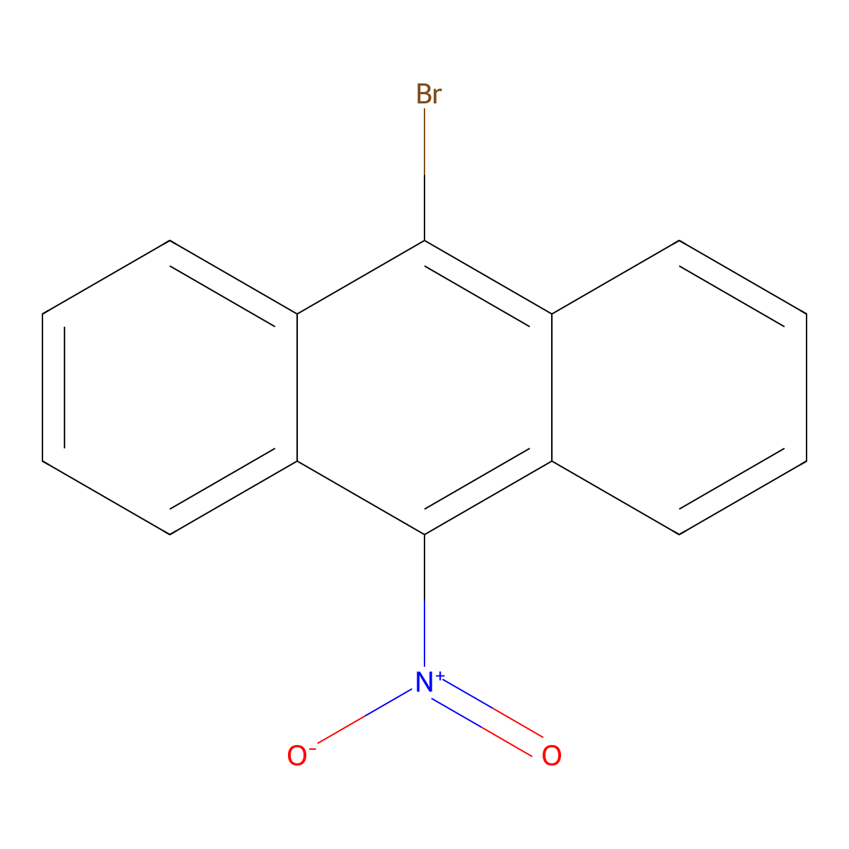 9-Bromo-10-nitroanthracene molecular structure, CAS 14789-48-1