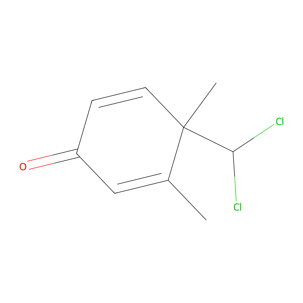 4-Dichloromethyl-3,4-dimethyl-cyclohexa-2,5-dienone molecular structure, CAS 14789-74-3