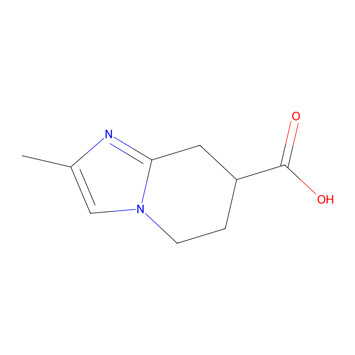 2-Methyl-5,6,7,8-tetrahydroimidazo[1,2-a]pyridine-7-carboxylic acid molecular structure, CAS 1478918-17-0