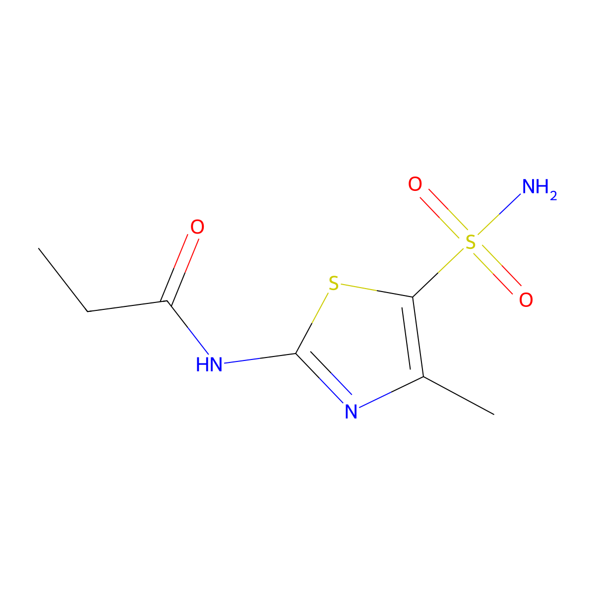 N-(4-methyl-5-sulfamoyl-1,3-thiazol-2-yl)propanamide molecular structure, CAS 1478918-40-9