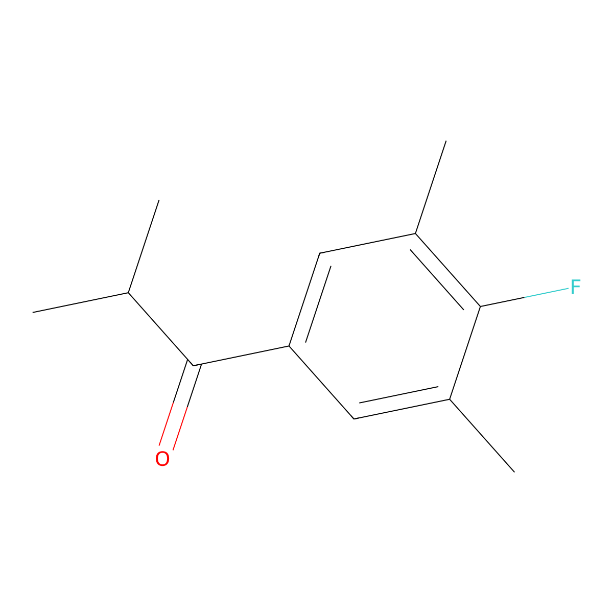 1-(4-Fluoro-3,5-dimethylphenyl)-2-methylpropan-1-one molecular structure, CAS 1478923-61-3