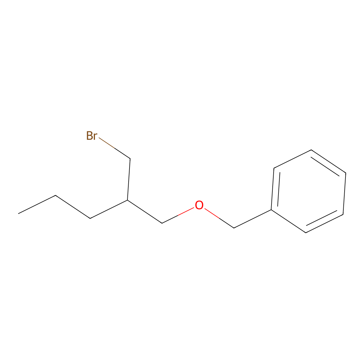 ({[2-(Bromomethyl)pentyl]oxy}methyl)benzene molecular structure, CAS 1478946-49-4