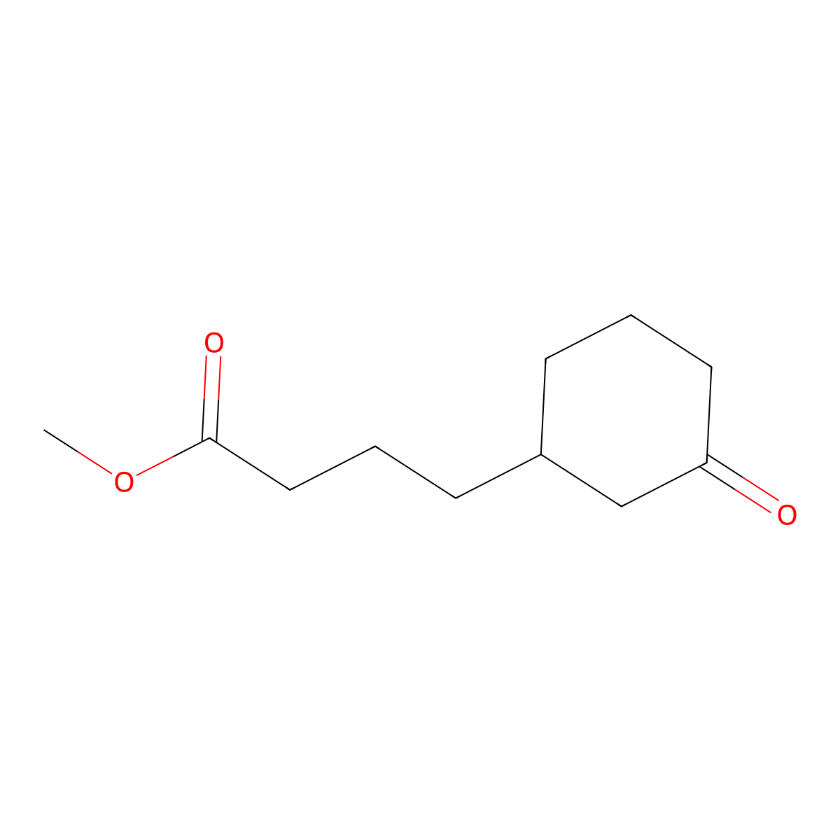 Methyl 4-(3-oxocyclohexyl)butanoate molecular structure, CAS 147895-12-3