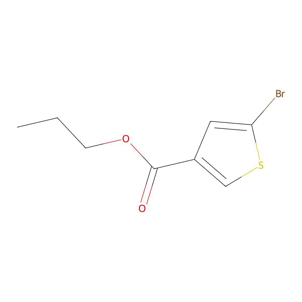 Propyl 5-bromothiophene-3-carboxylate molecular structure, CAS 1478954-26-5