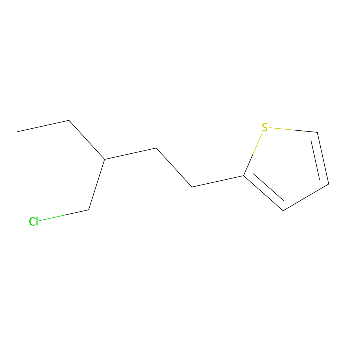 2-(3-(Chloromethyl)pentyl)thiophene molecular structure, CAS 1478956-73-8
