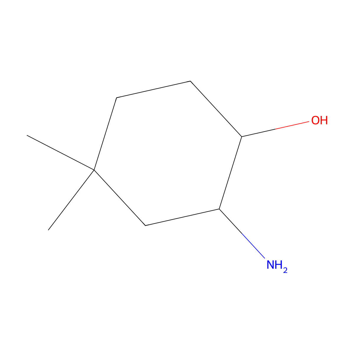 2-Amino-4,4-dimethylcyclohexan-1-ol molecular structure, CAS 1478983-71-9