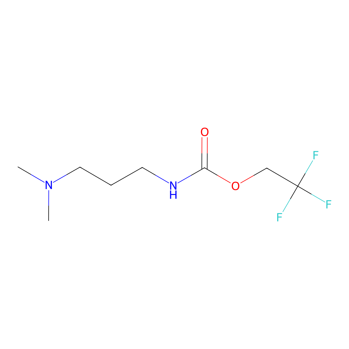 2,2,2-trifluoroethyl N-[3-(dimethylamino)propyl]carbamate molecular structure, CAS 1478991-47-7
