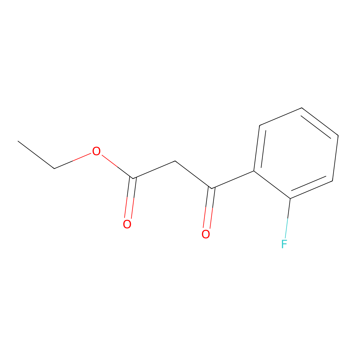 Ethyl 3-(2-fluorophenyl)-3-oxopropanoate molecular structure, CAS 1479-24-9