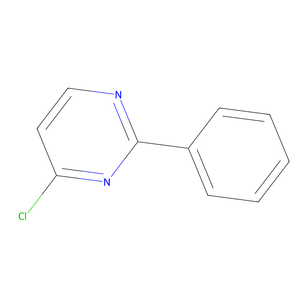 4-Chloro-2-phenylpyrimidine molecular structure, CAS 14790-42-2