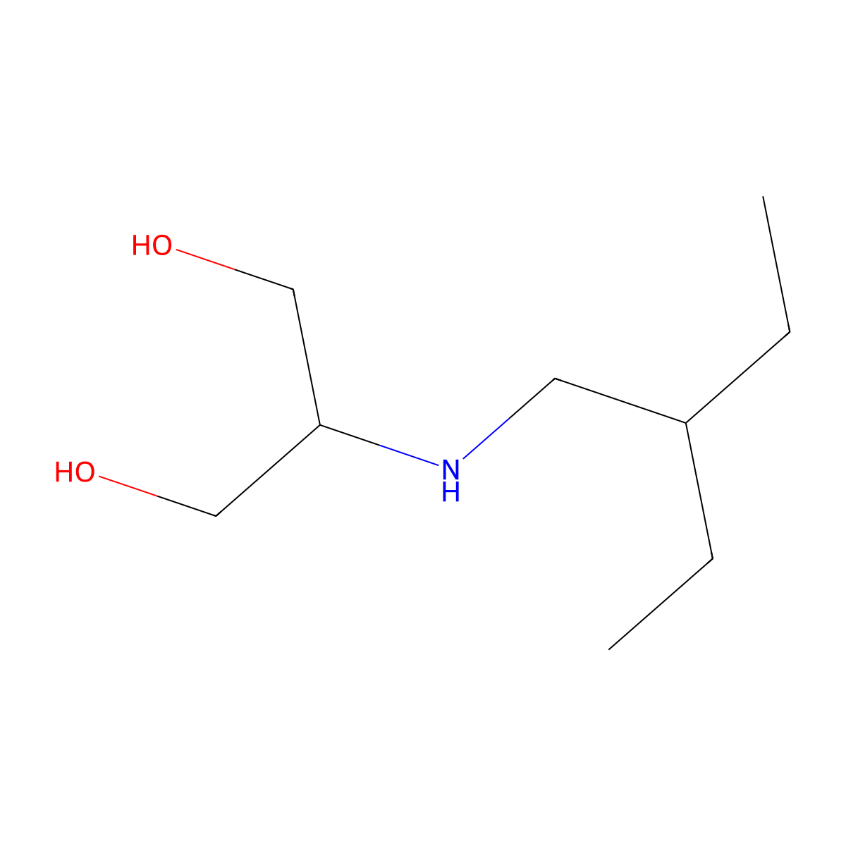2-[(2-Ethylbutyl)amino]propane-1,3-diol molecular structure, CAS 1479003-23-0