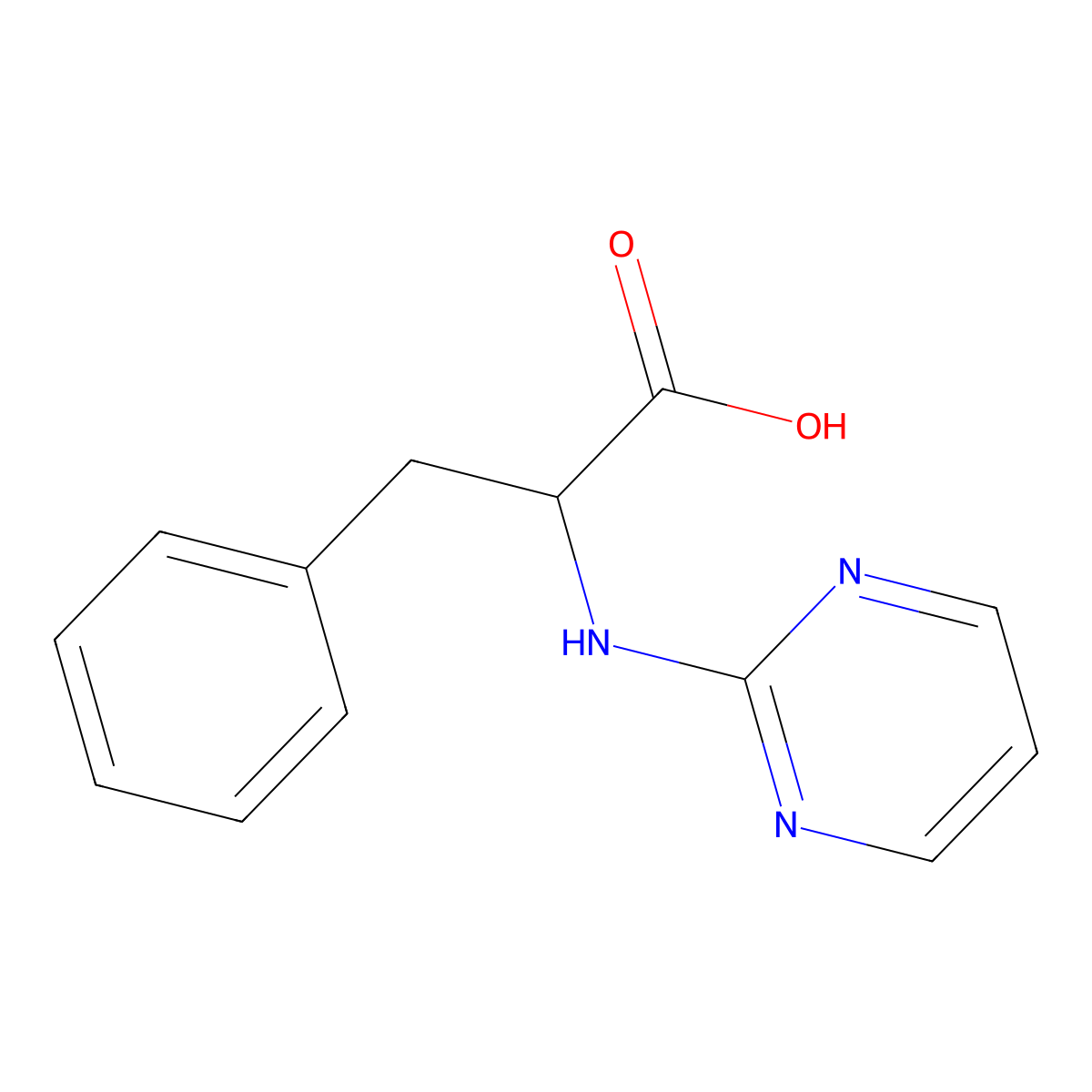 N-pyrimidin-2-ylphenylalanine molecular structure, CAS 1479005-63-4