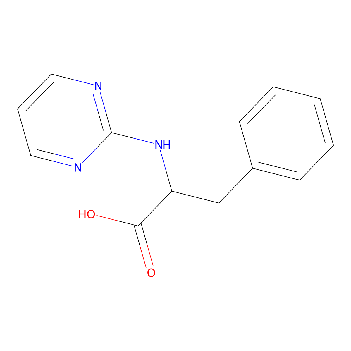 N-pyrimidin-2-ylphenylalanine molecular structure, CAS 1479005-63-4