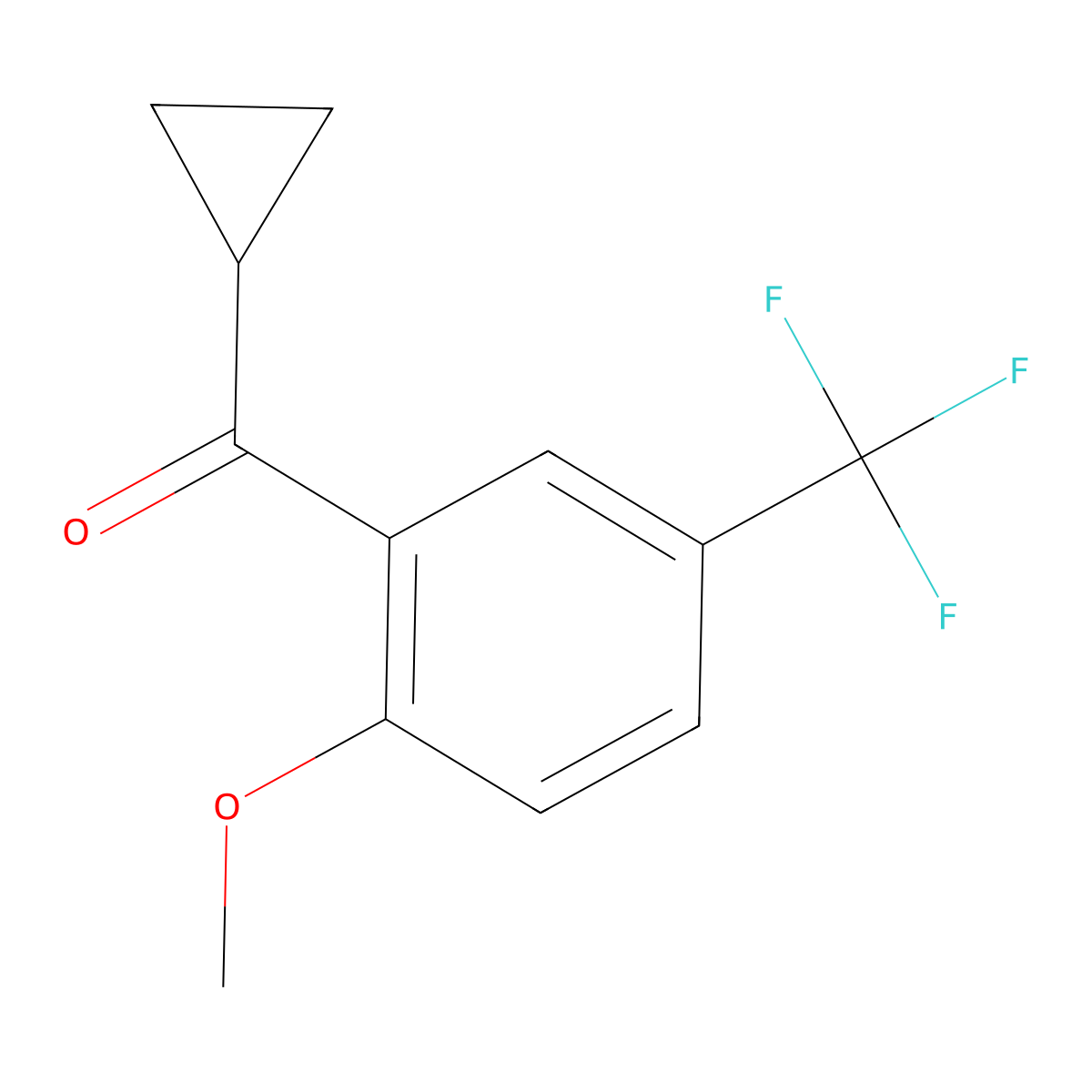 Cyclopropyl[2-methoxy-5-(trifluoromethyl)phenyl]methanone molecular structure, CAS 1479016-46-0