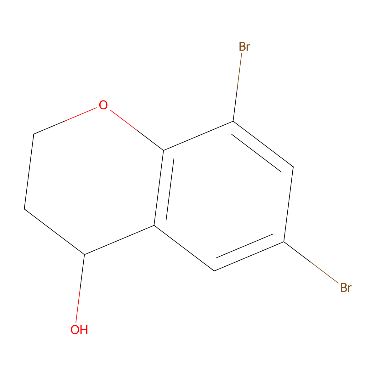 6,8-Dibromochroman-4-ol molecular structure, CAS 1479024-38-8